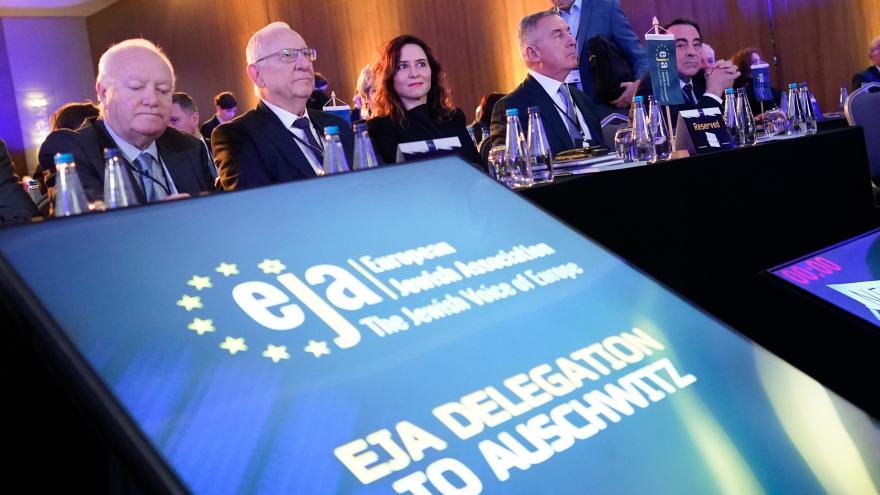 La presidenta durante el evento de The European Jewish Association