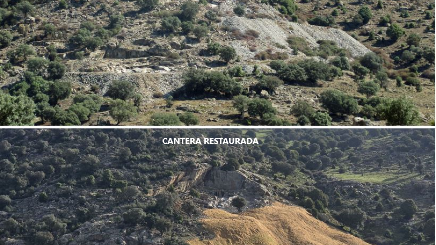 Parada 3: antes y después de la restauración.