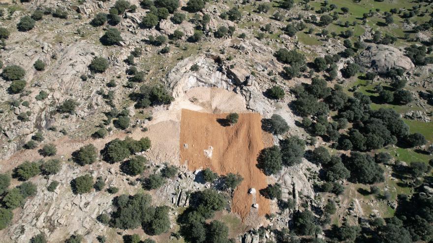 Parada 3: imagen cenital de la cantera restaurada.