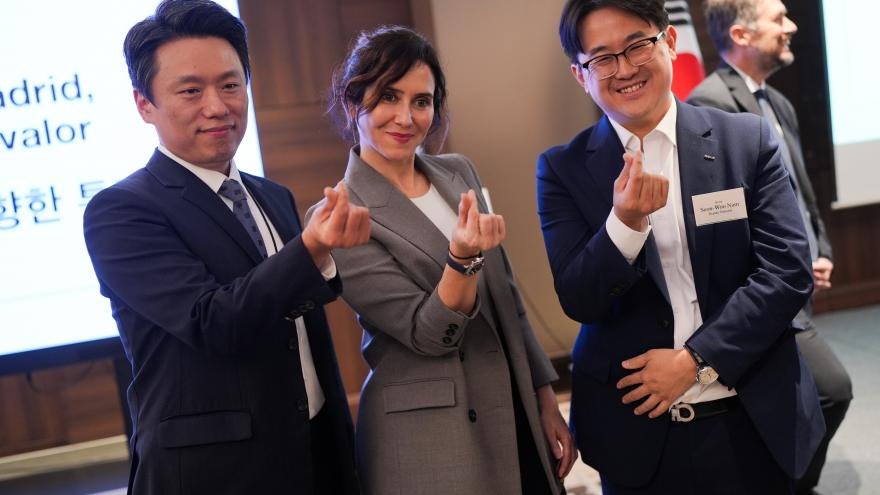 La presidenta durante el encuentro con empresarios