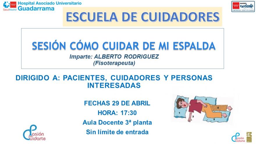 Taller 3 Cuidar la espalda Hospital Guadarrama