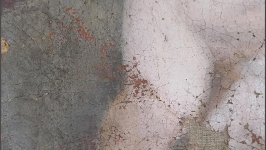 Detalle de policromía Inmaculada anterior
