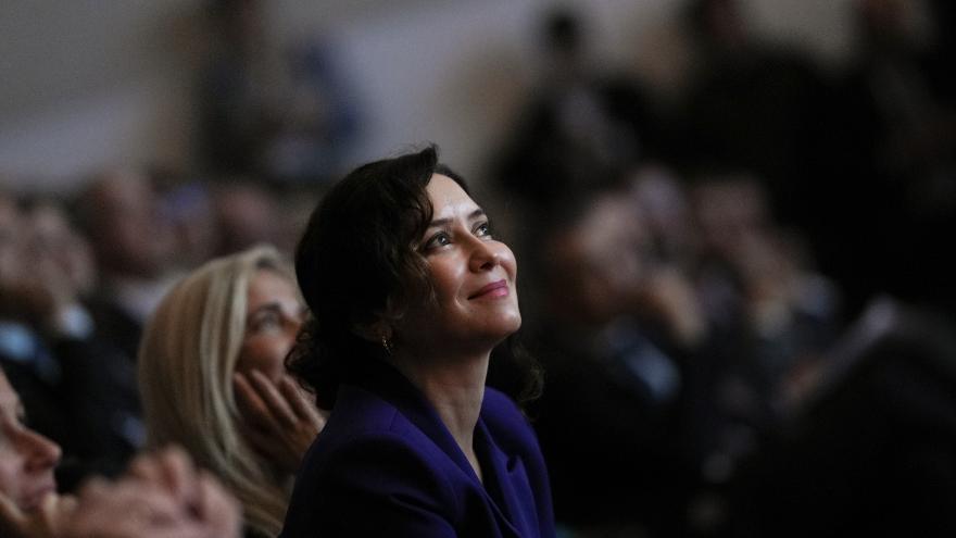La presidenta durante su intervención en el foro