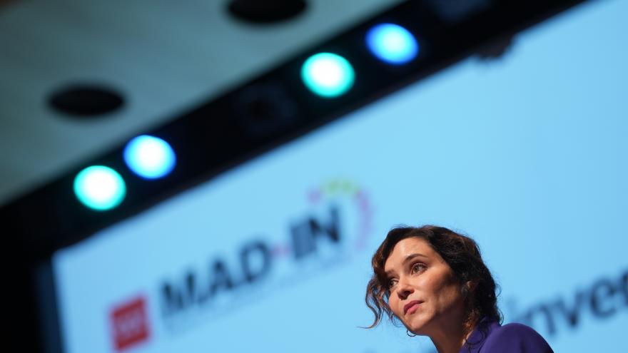 La presidenta durante su intervención en el foro