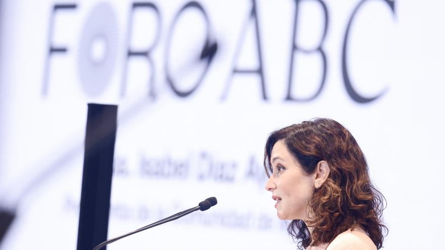 La presidenta durante su intervención en el foro