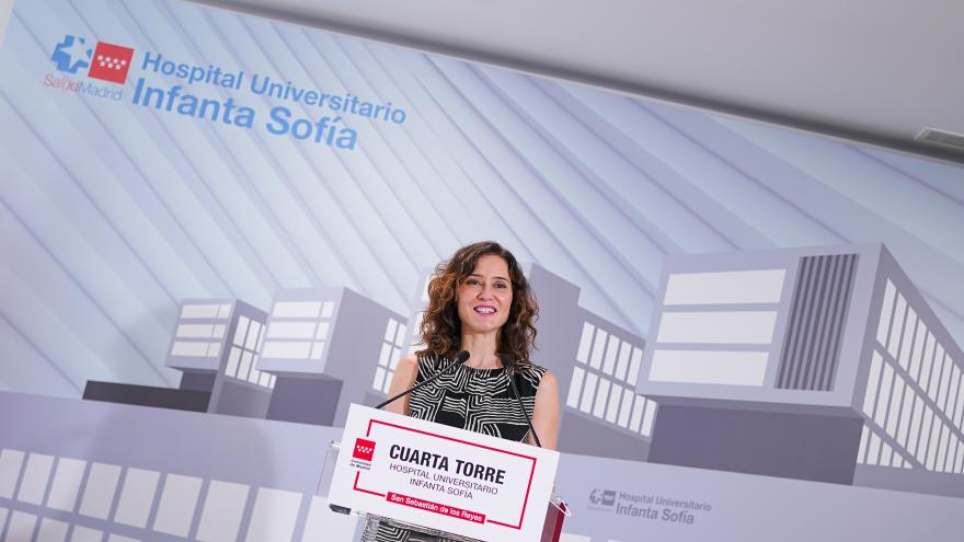La presidenta en su visita al hospital