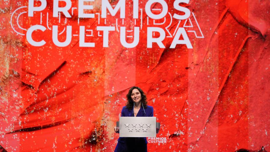 La presidenta durante la entrega de los premios