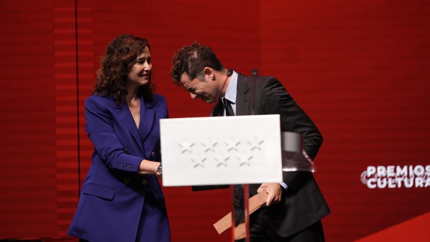La presidenta durante la entrega de los premios