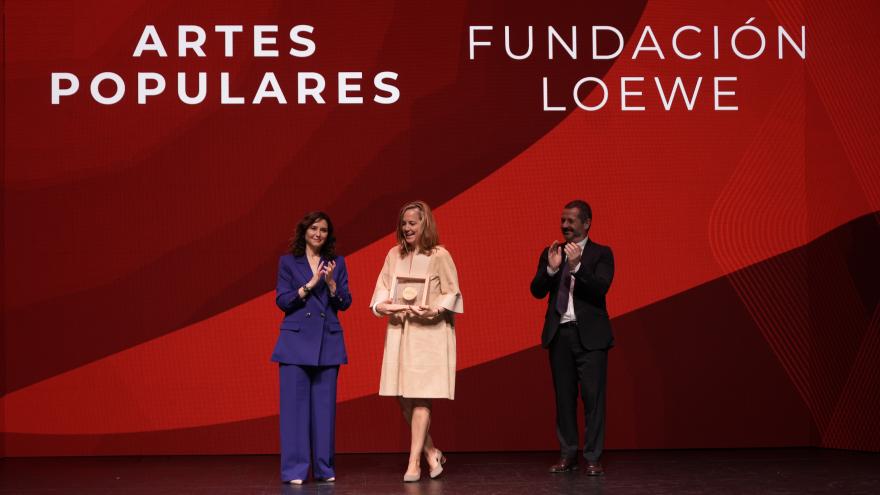 La presidenta durante la entrega de los premios