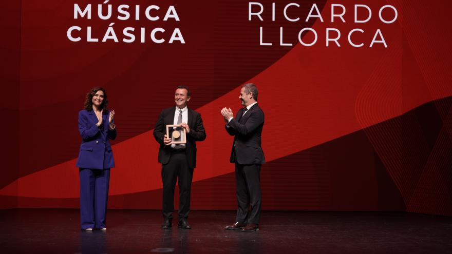 La presidenta durante la entrega de los premios