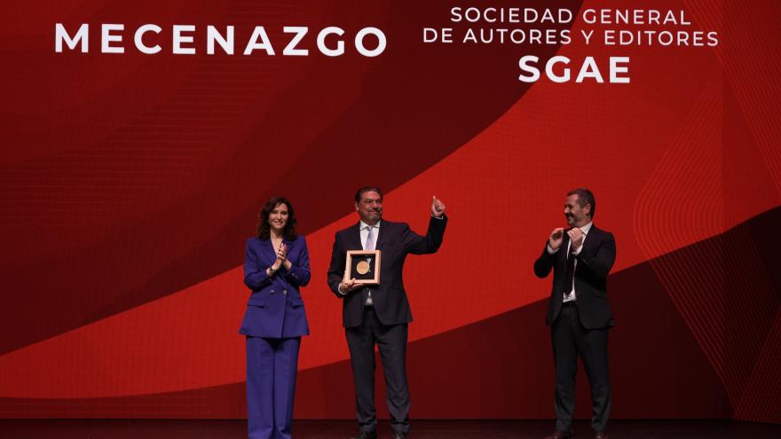 La presidenta durante la entrega de los premios