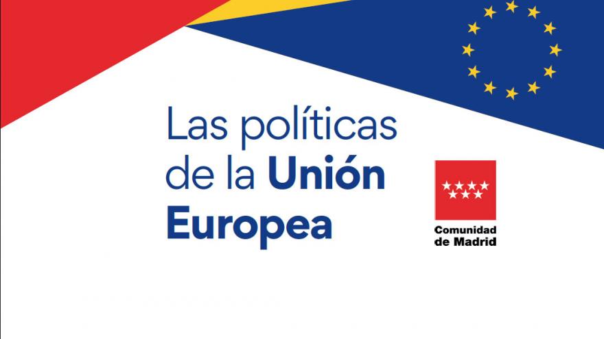 Composición con los colores azul de la UE y rojo y amarillo de España