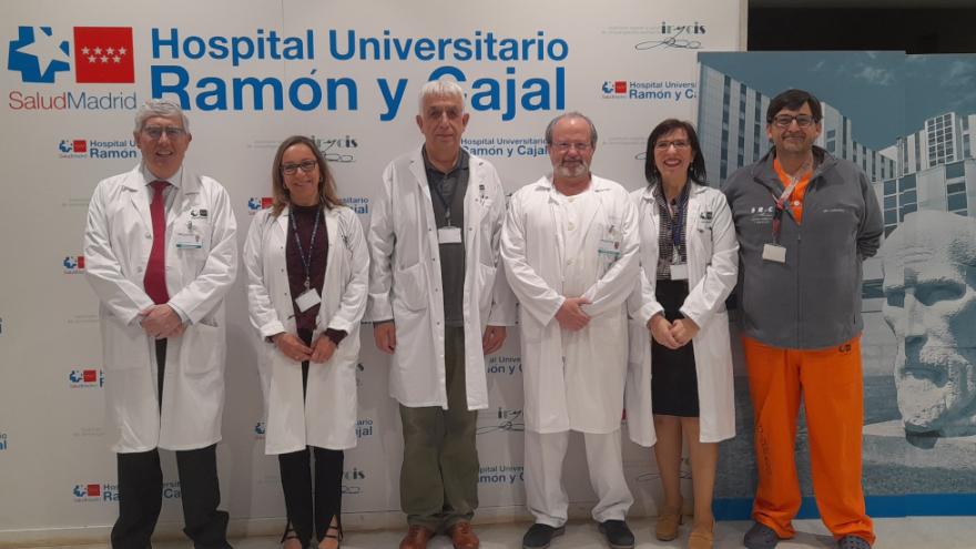 Imagen de fotocall del evento en el Hospital Universitario Ramón y Cajal
