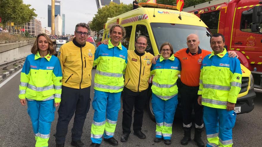 Profesionales del SUMMA 112 y del Samur, en el Desfile