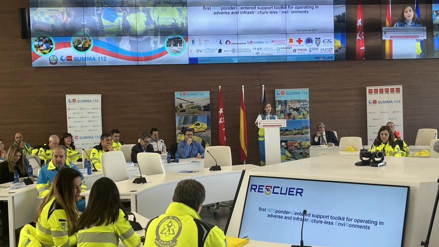 Imagen de la intervención de la Jefa de Guardia de SUMMA 112