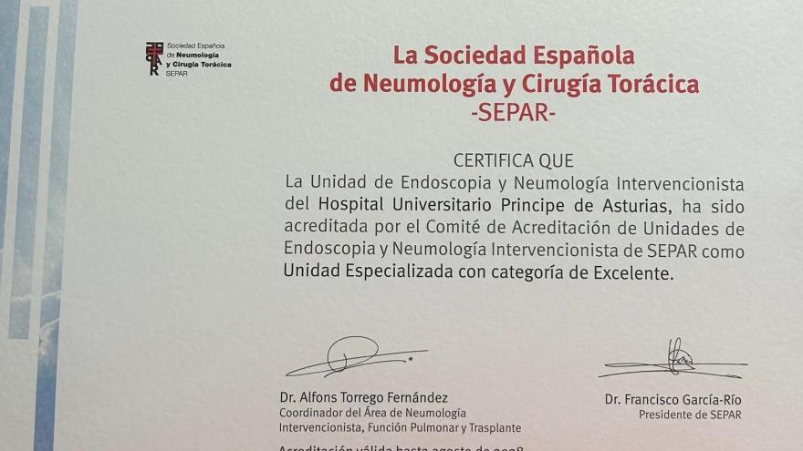 La acreditación ha sido como Unidad Especializada en la categoría de Excelente