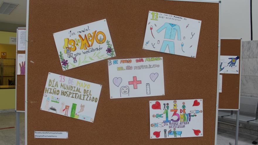 Detalle de dibujos con motivo DM Niño Hospitalizado