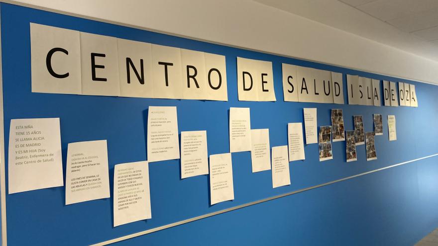 Panel informativo sobre síndrome de Down en el Centro de Salud Isla de Oza