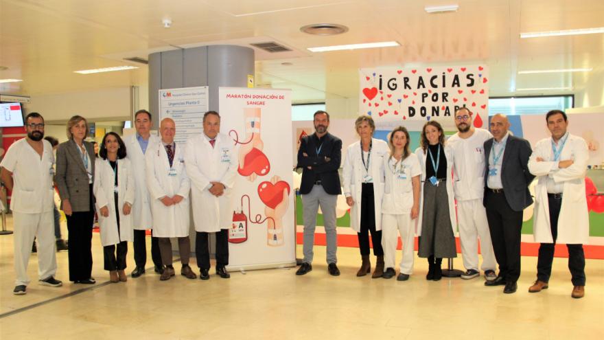 EQUIPO DIRECTIVO EN EL MARATÓN DE DONACIÓN.