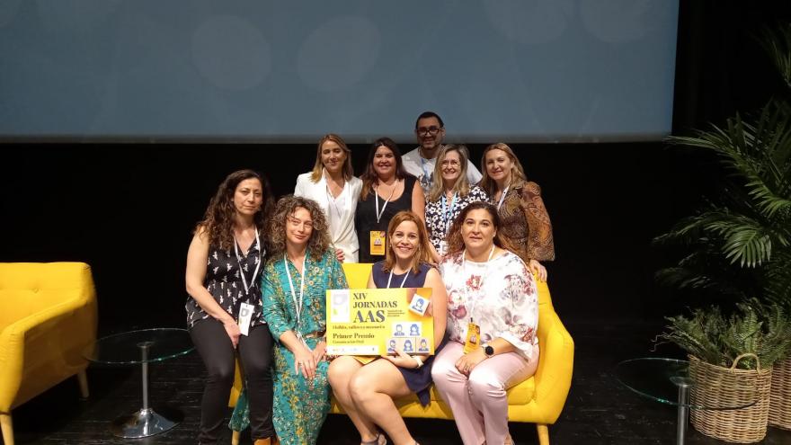 Foto de los profesionales premiados en el congreso de Administrativos de la Salud