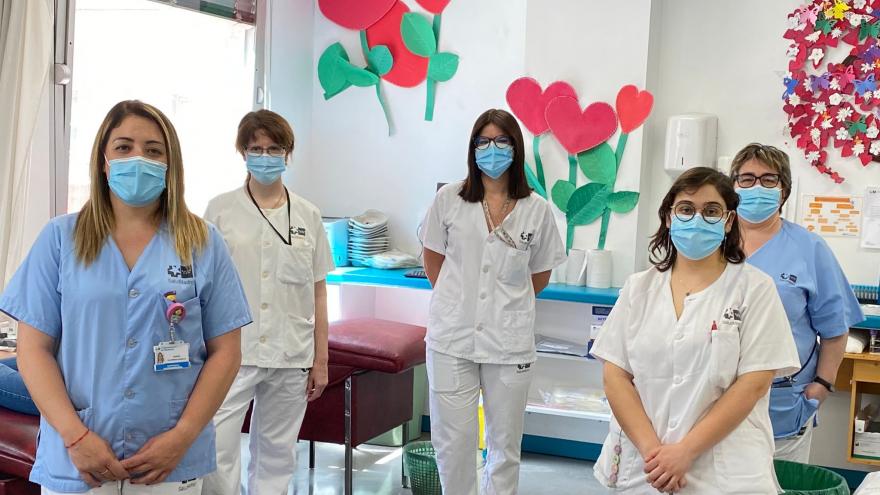 Profesionales sanitarios posando