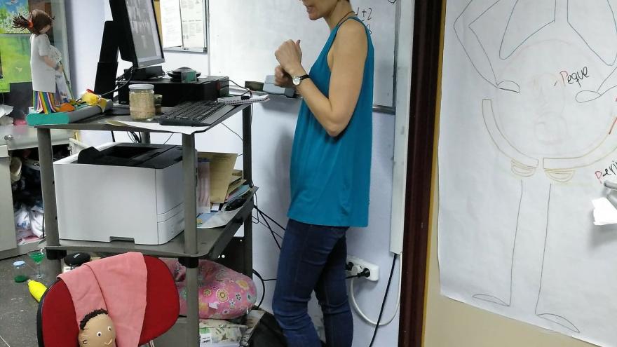 La matrona del Centro de Salud Fronteras de Torrejón en la Sala de Parto