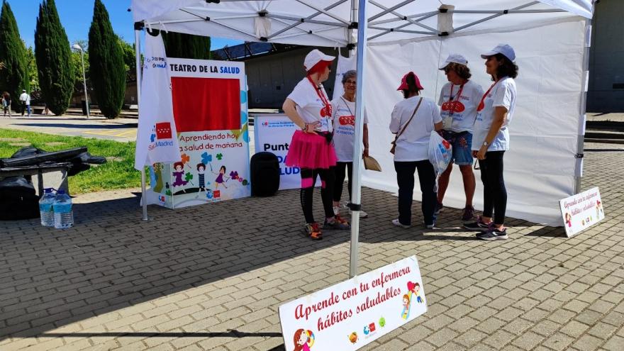 Carpa del Teatro de la Salud en la Marcha Saludable
