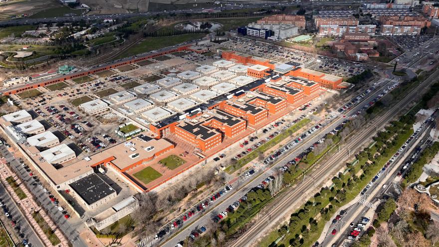 Vista aérea instalación fotovoltaica Fundación Alcorcón
