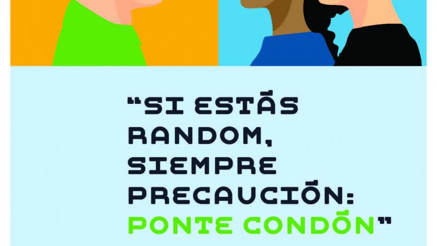 Cartel si estás random siempre precaución Ponte condón