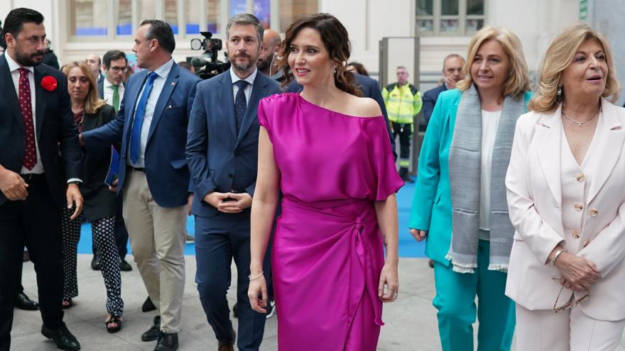 La presidenta Isabel Díaz Ayuso en el Palacio de Cibeles