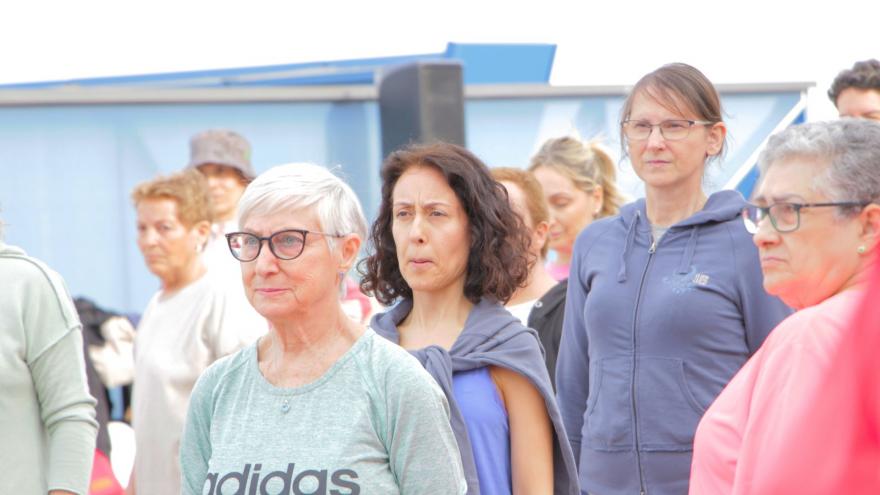 Pacientes de cáncer de mama haciendo ejercicio físico