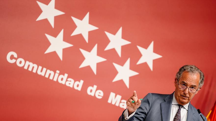 El portavoz regional Enrique Ossorio durante la rueda de prensa