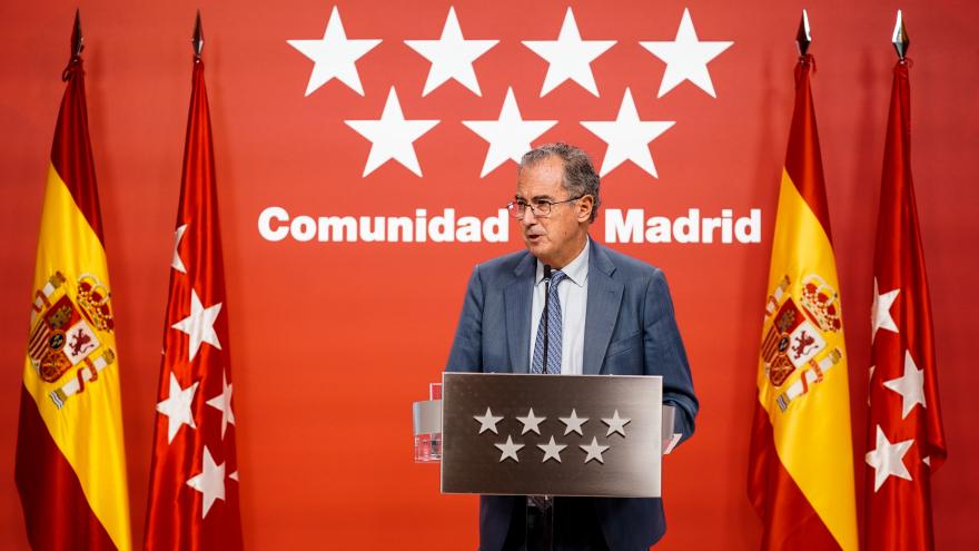 El vicepresidente Enrique Ossorio en rueda de prensa