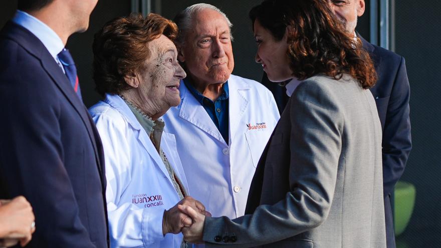 La presidenta durante la visita