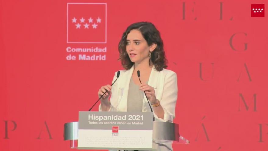 DÍAZ AYUSO PRESENTA LA OFICINA DEL ESPAÑOL Y EL FESTIVAL HISPANIDAD 2021