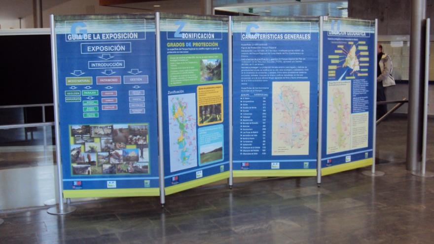 Panel de una exposición del Parque Regional del Guadarrama