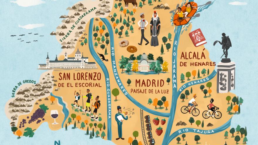 Mapa del Patrimonio Mundial en la Comunidad de Madrid