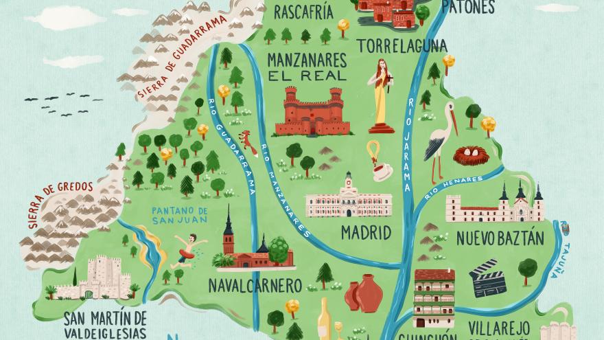 Mapa de las Villas de Madrid