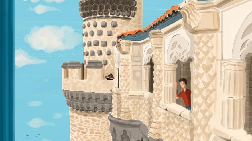 Pintura que muestra una imagen de Manzanares el Real