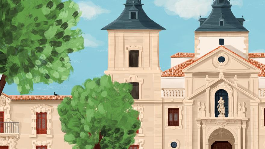 Pintura que muestra una imagen de Nuevo Baztán
