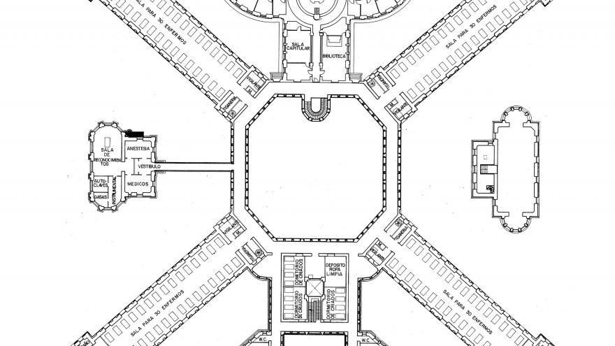 Imagen del plano original de la planta segunda de Maudes