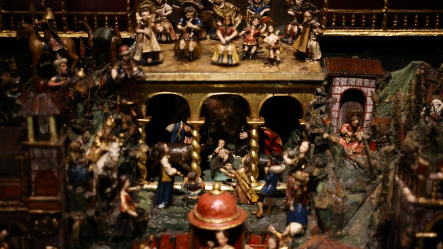 Belén de la Sala Alcalá 31 Nacimiento cuyas piezas proceden de la colección del Museo Pedro de Osma de Lima