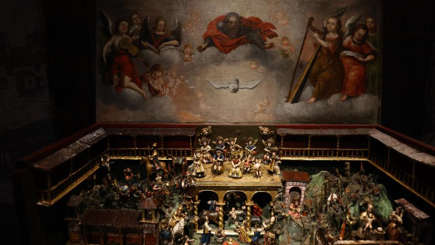 Belén de la Sala Alcalá 31 Nacimiento cuyas piezas proceden de la colección del Museo Pedro de Osma de Lima