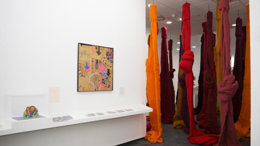 Una muestra de la exposición Cecilia Vicuna