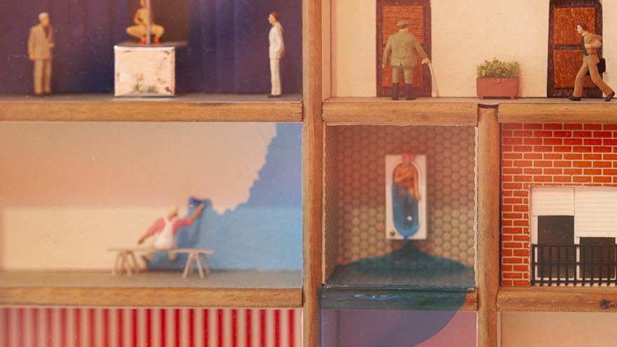 Detalle de una de las obras de la exposición Licra