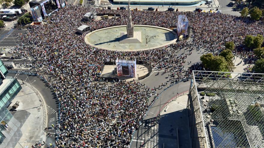 concierto de Gloria Estefan vista aérea del concierto de Gloria Estefan