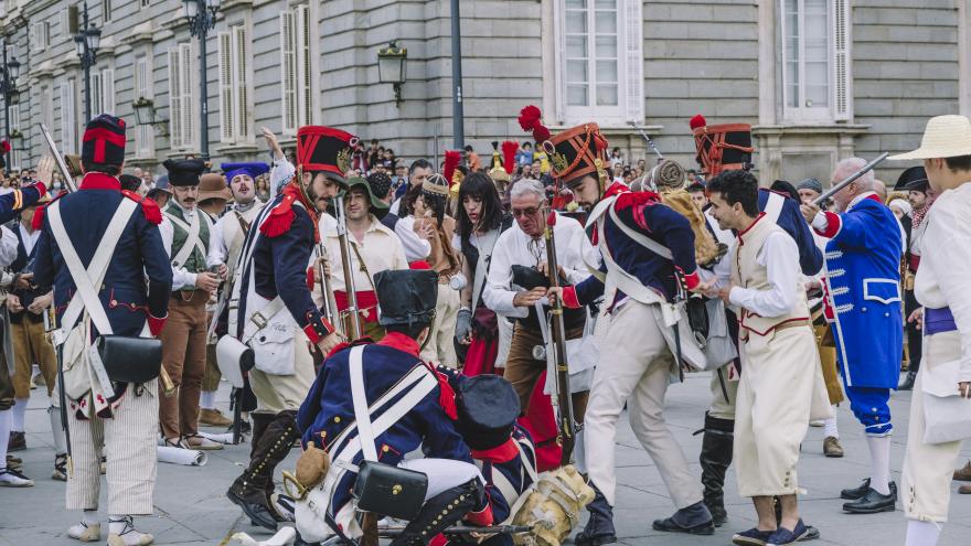 Una muestra de la recreación histórica del 2 de mayo