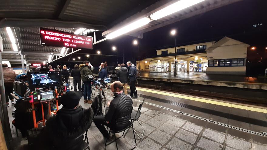 Imagen de un rodaje en Metro
