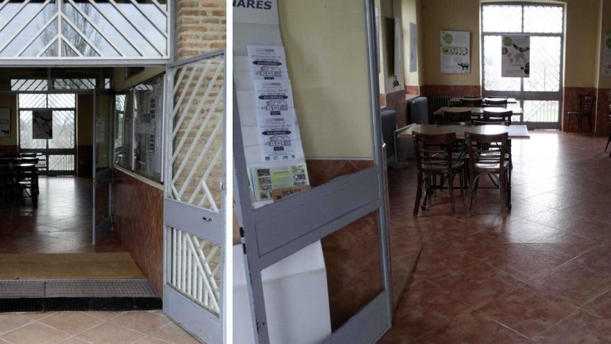 Accesos a la Sala estancial (club social) del Centro de educación ambiental Caserio de Henares