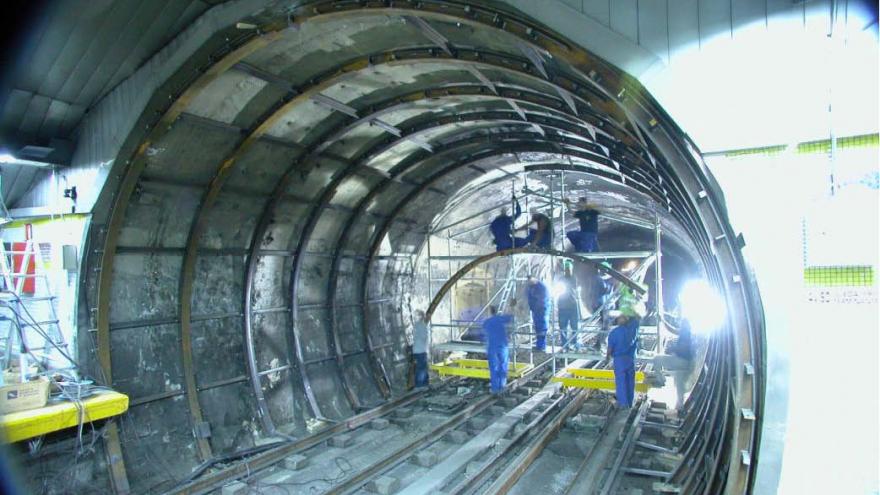 Fase 1 montaje protección metálica de túnel